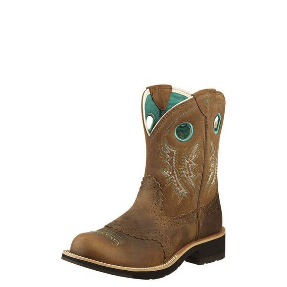 Ariat Shoes - Ariat Fatbaby Cowgirl Boots Turquoise Teal Blue Stitch US 6.5